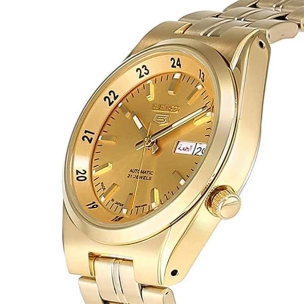 Seiko Men's Gold Dial Gold Plated Stainless Steel Case & Band Automatic Movement WatchSNK574J1 2