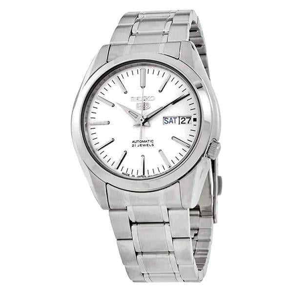 Seiko Men's White Dial Stainless Steel Automatic Watch - SNKL41J1