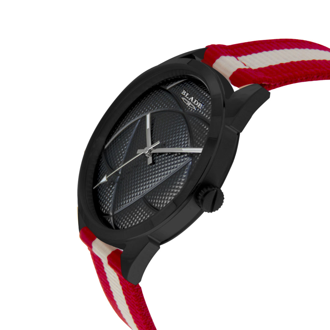 BLADE 3697GRW6C White-Red Retro-Fútbol Special Edition NATO Strap Unisex Watch - Side 03