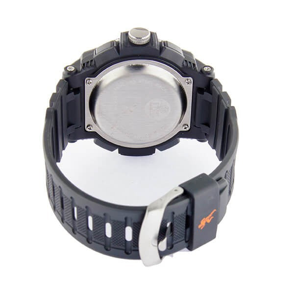 Eliz Men's Black Dial Black Case and Red Polyurethane Band Digital and Analog Watch ES8667L8NNB 3