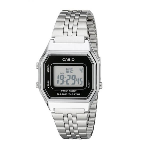 Casio Women's LED Illuminator Dial Case and Band Digital Watch LA680WA-1DF