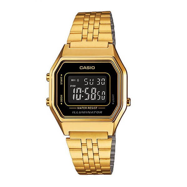 Casio Women's LED Illuminator Dial Case and band Digital Watch LA680WGA-1BDF