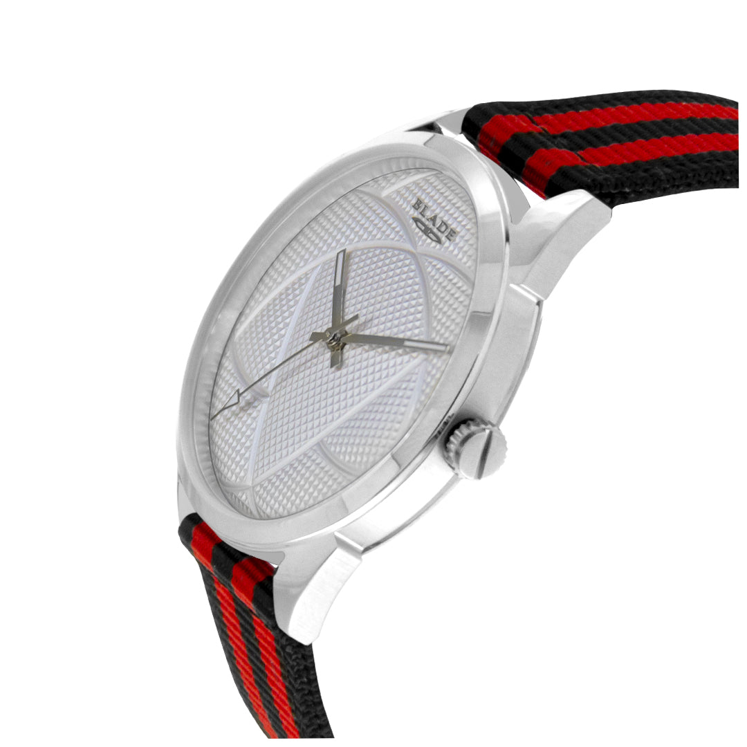 BLADE 3697GNN6M Black-Red Retro-Fútbol Special Edition NATO Strap Unisex Watch - Side 04