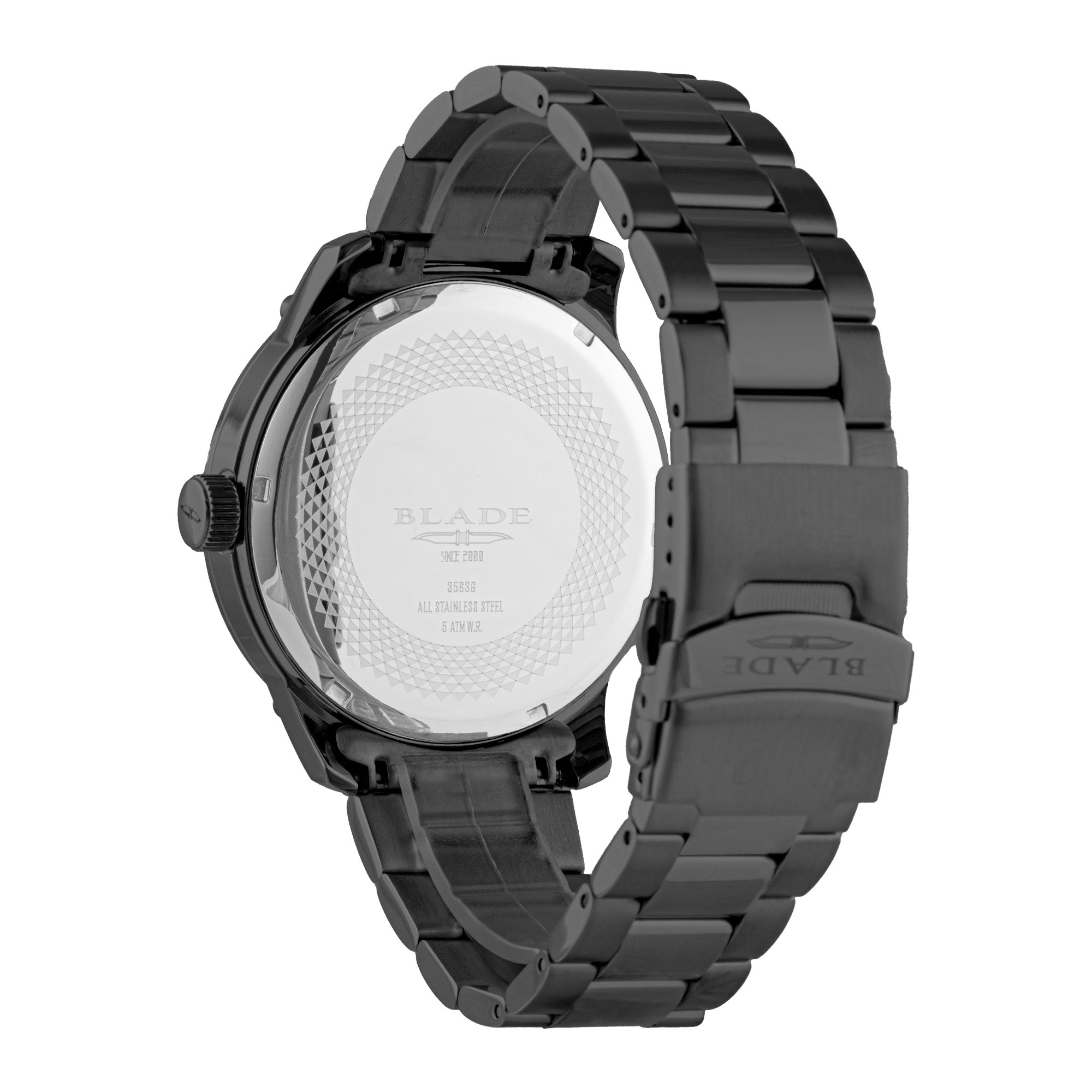 BLADE Combat II Noir 3563G2NNN SS Case & Band Multifunction Men's Watch