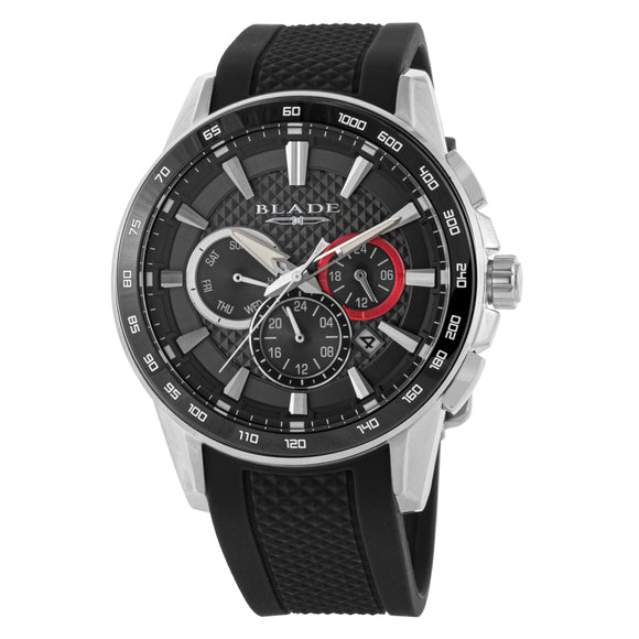 BLADE Impact Black 3567G5SNN SS Caseback & Silicone Multifunction Men's Watch