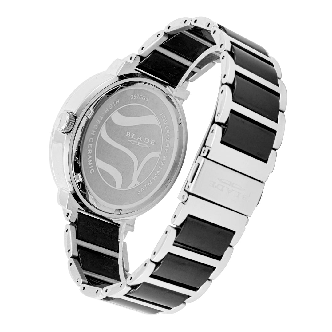 BLADE Jazz Black 3576G4SNN SS Case & SS/Ceramic Band Date Men's Watch