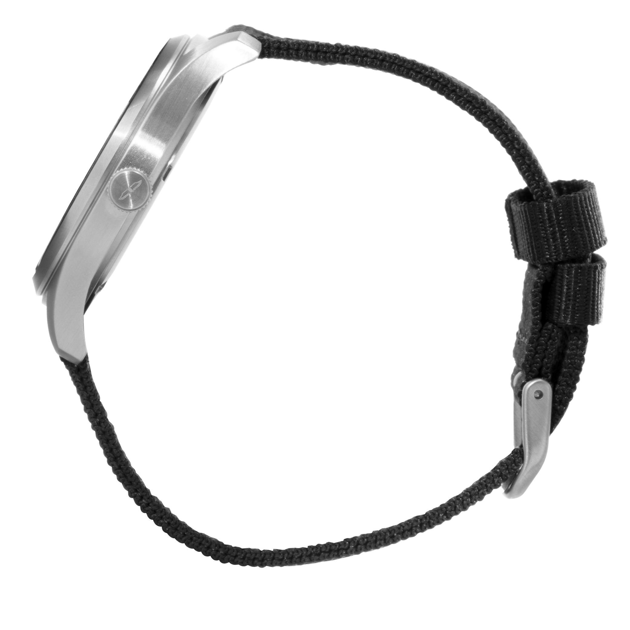 BLADE Runner Black 3603G6SNN SS & Nylon Day-Date Men's Watch