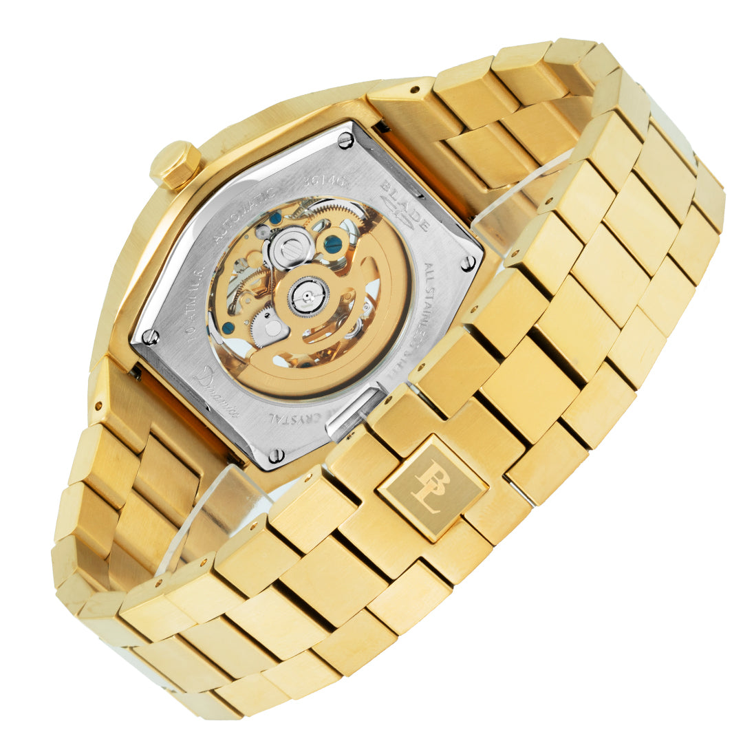 BLADE Octa SS Men's Automatic Gold 3614G2GSG Watch - Back