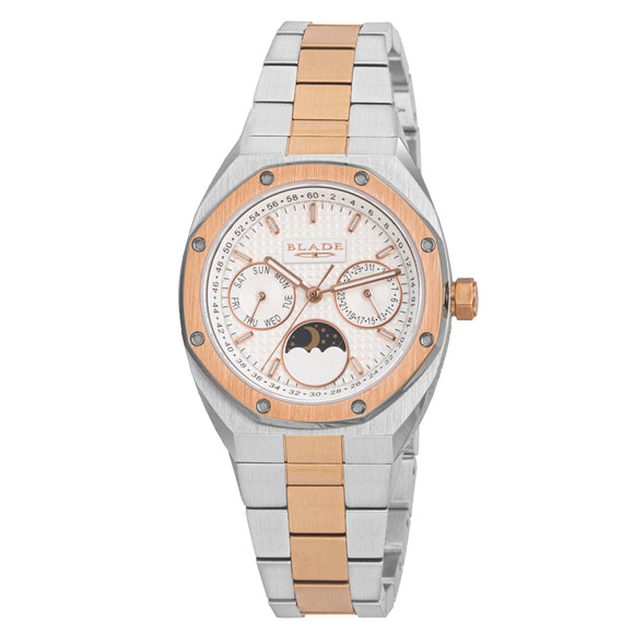BLADE Octa SS Women's Moon-phase Shell 3626L2UWU Watch - Front