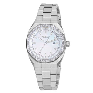 BLADE Octa SS Women's Bejeweled Pearl 3628L2SHS Watch - Front