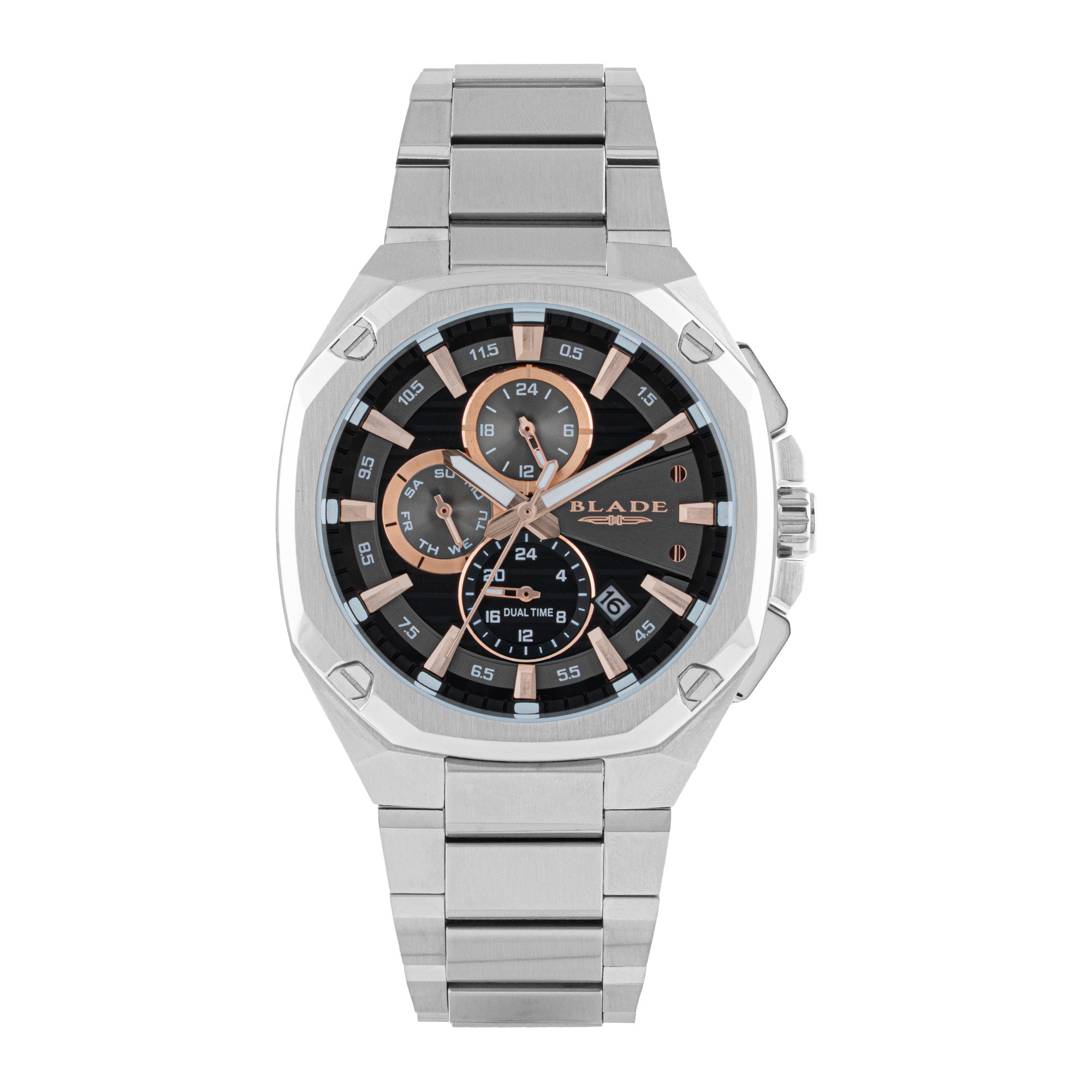 BLADE Forte SS Mono 3646G2SUS SS Case & Band Multifunction Men's Watch