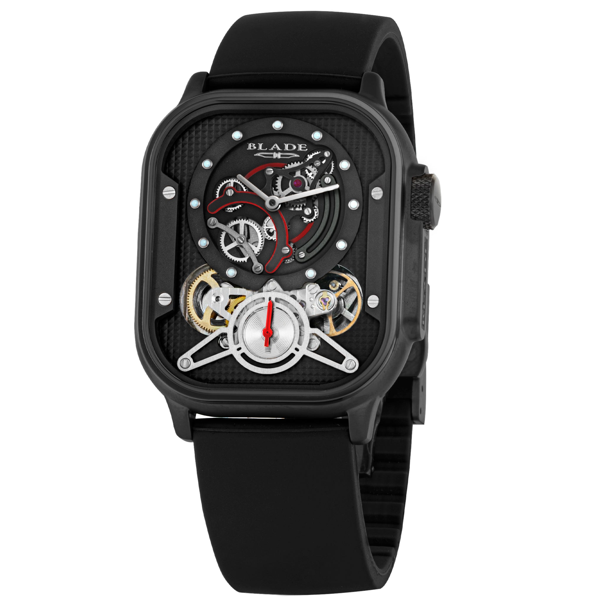 BLADE Sting Imprint 3647G5NNN SS & Silicone Strap Skeleton Men's Watch