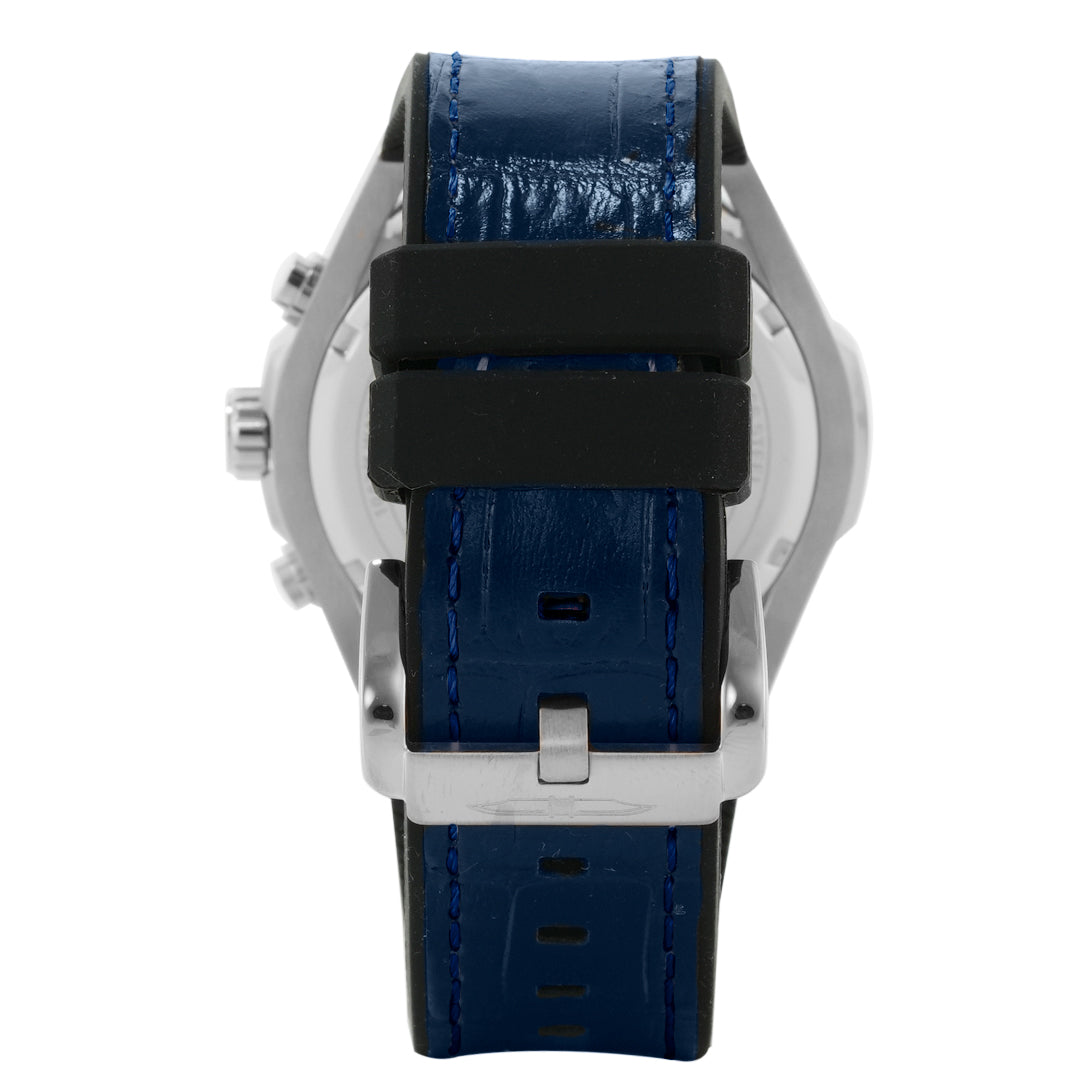 BLADE Elevate Navy  3651G9ZBB SS & Leather/ Silicone Strap Multifunction Men's Watch