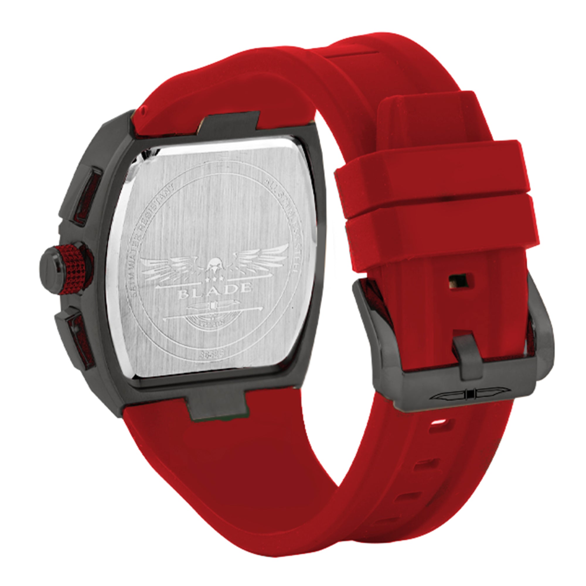 BLADE Magnifique Red 3652G5ARR SS Case & Silicone Strap Multifunction Men's Watch