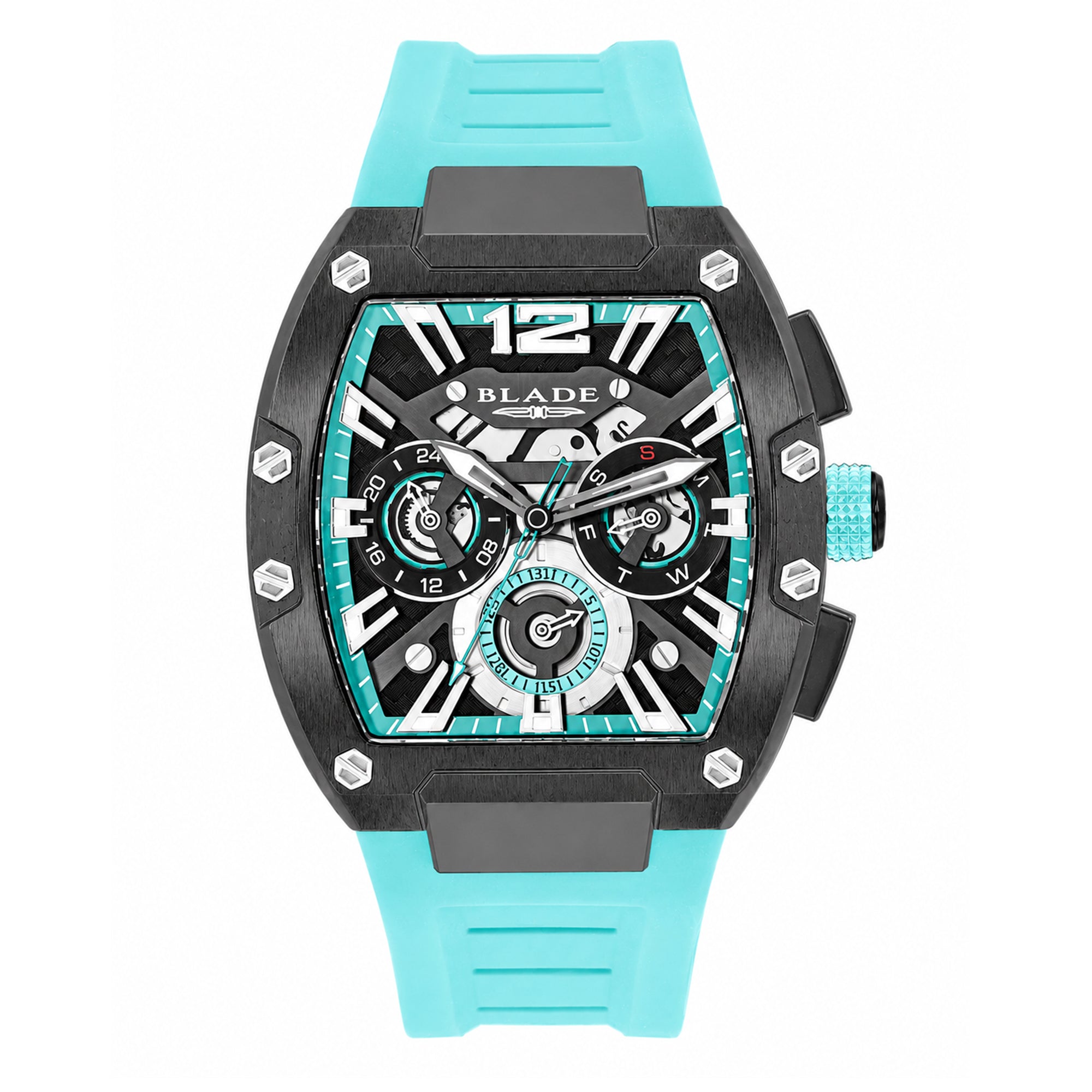 BLADE Magnifique Aqua-Dark 3652G5AUI SS & Silicone Strap Multifunction Men's Watch