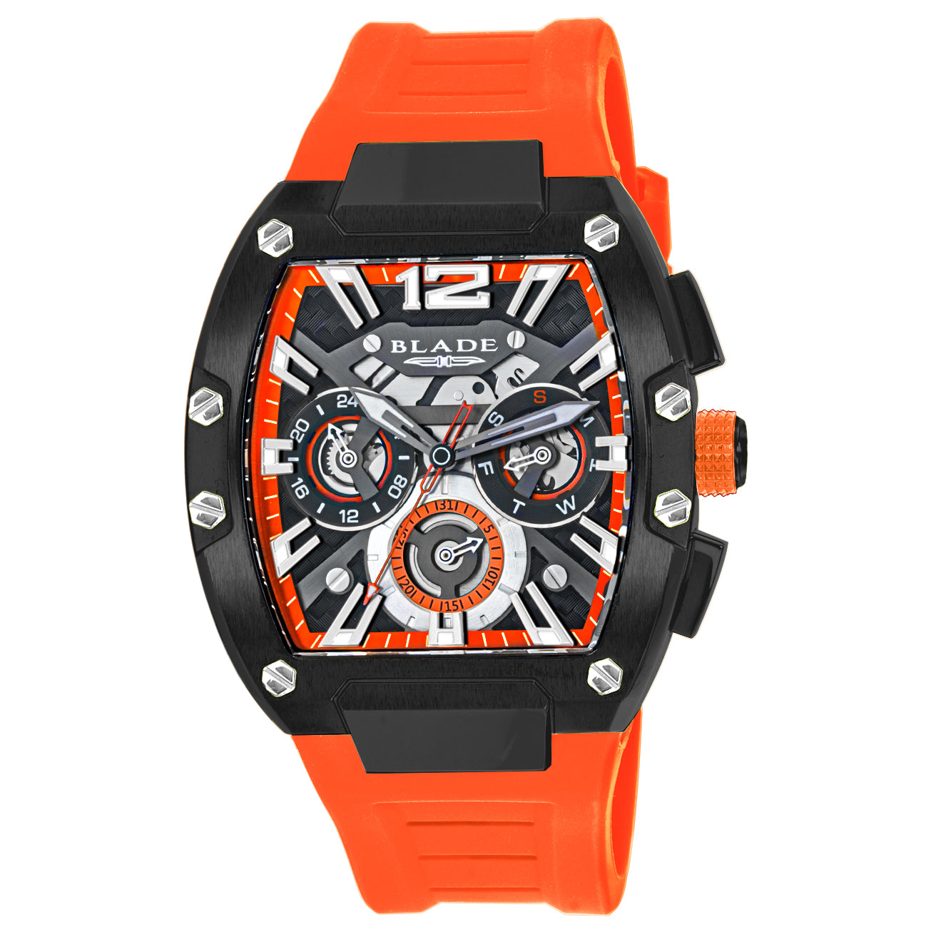 BLADE Magnifique Ember 3652G5NUA SS & Silicone Strap Multifunction Men's Watch