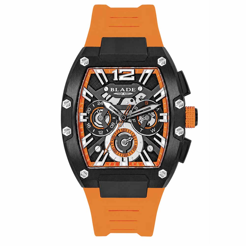 BLADE Magnifique Ember 3652G5NUA SS & Silicone Strap Multifunction Men's Watch