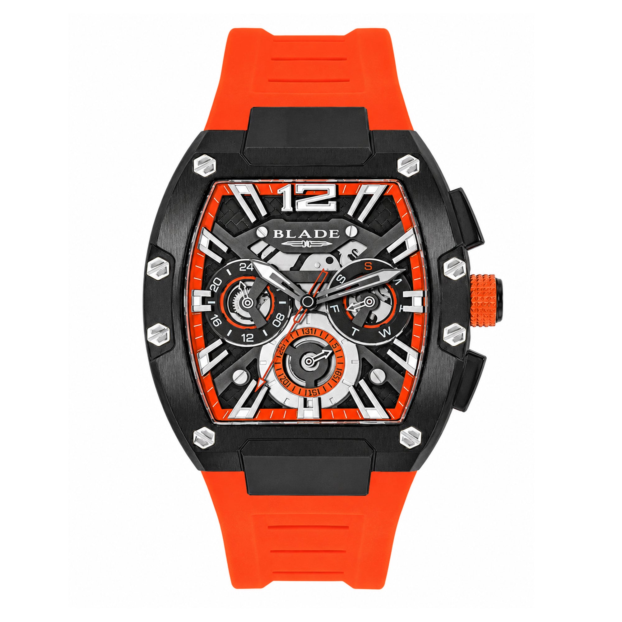 BLADE Magnifique Ember 3652G5NUA SS & Silicone Strap Multifunction Men's Watch