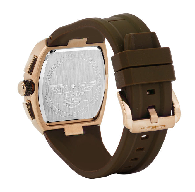 BLADE Magnifique Bronze 3652G5ROO SS & Silicone Strap Multifunction Men's Watch