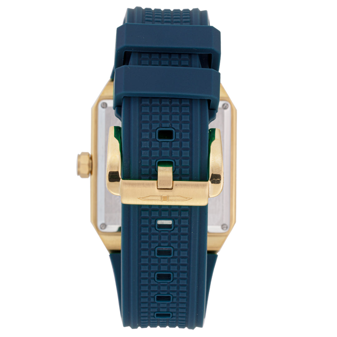 BLADE Magnus Automatic 24 Gold/ Blue 3655G5GSB SS & Silicone Strap Calendar Men's Watch