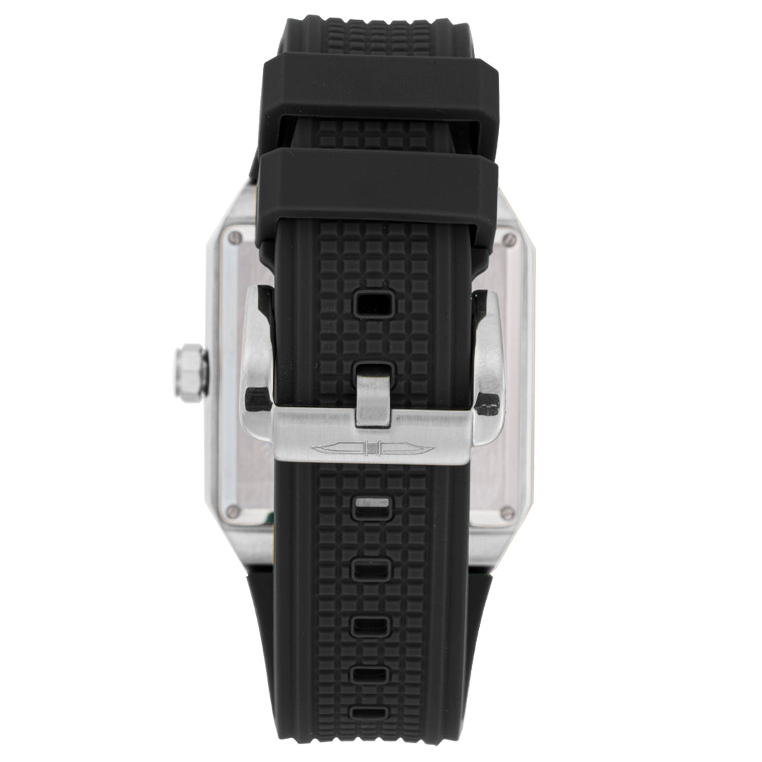 BLADE Magnus Automatic 24 Ivory/ Black 3655G5TSN SS & Silicone Strap Calendar Men's Watch