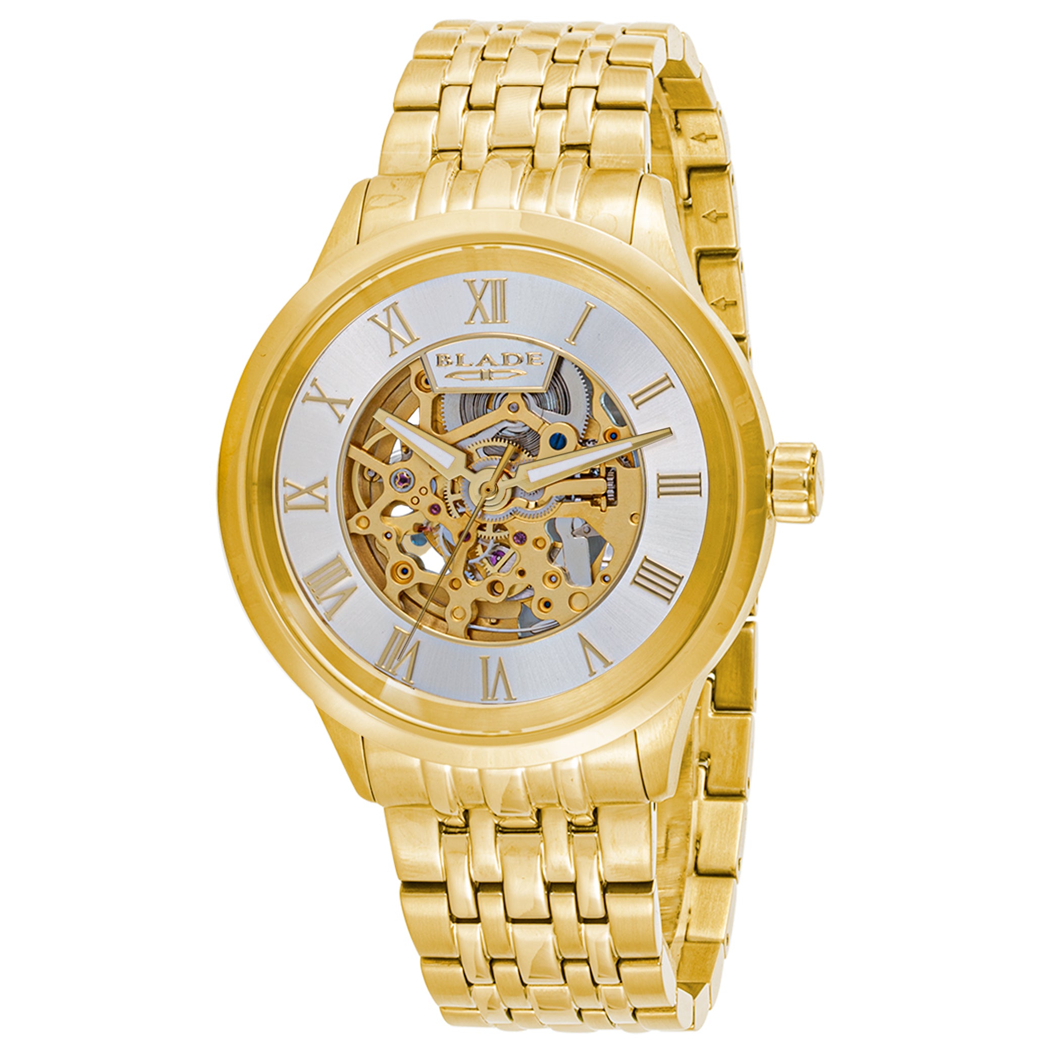 BLADE Sempre SS VII Gold 3661G2GSG SS Case Band Automatic Men's Watch - Front