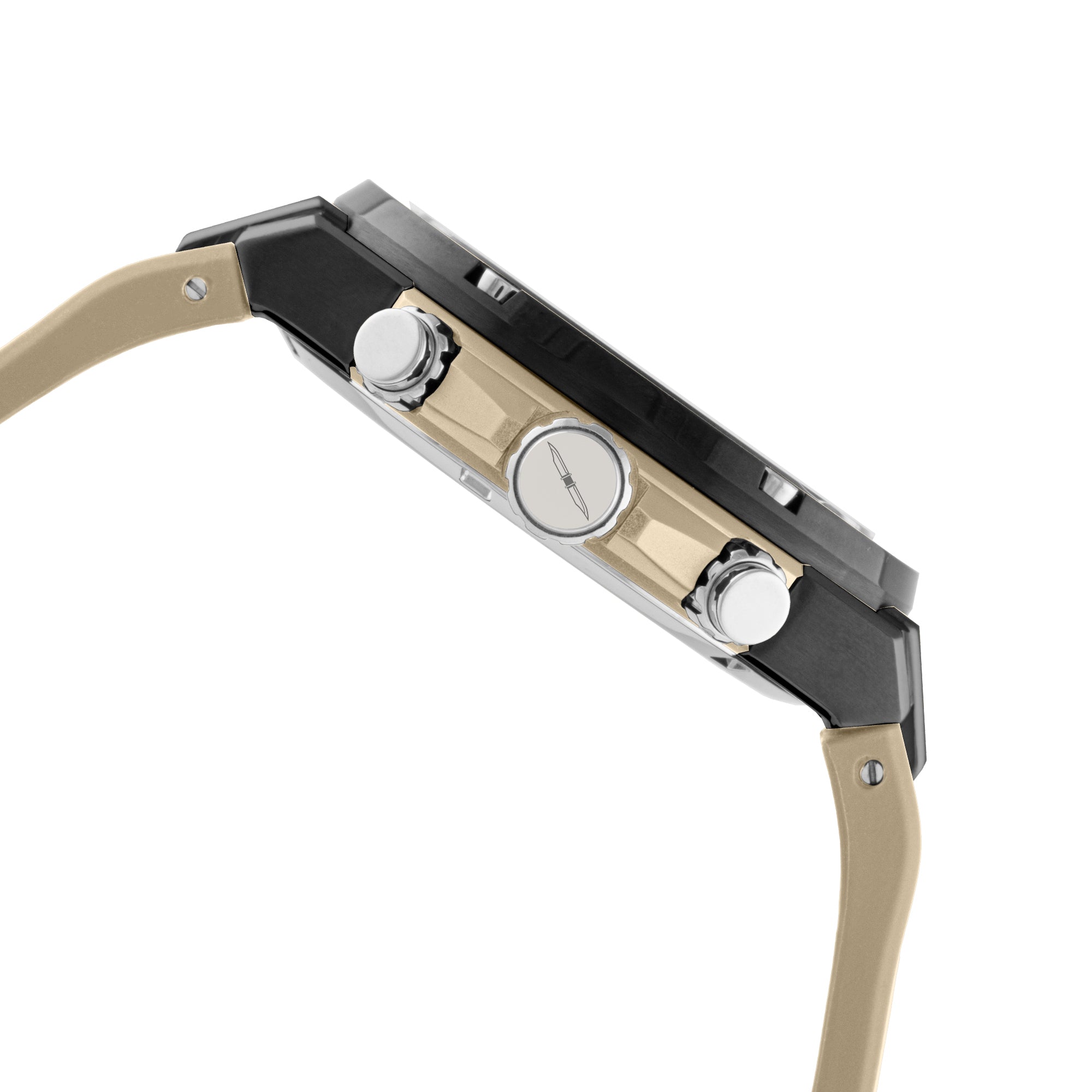 BLADE Swift Desert 3667G5AGD SS & Silicone Strap Multifunction Men's Watch