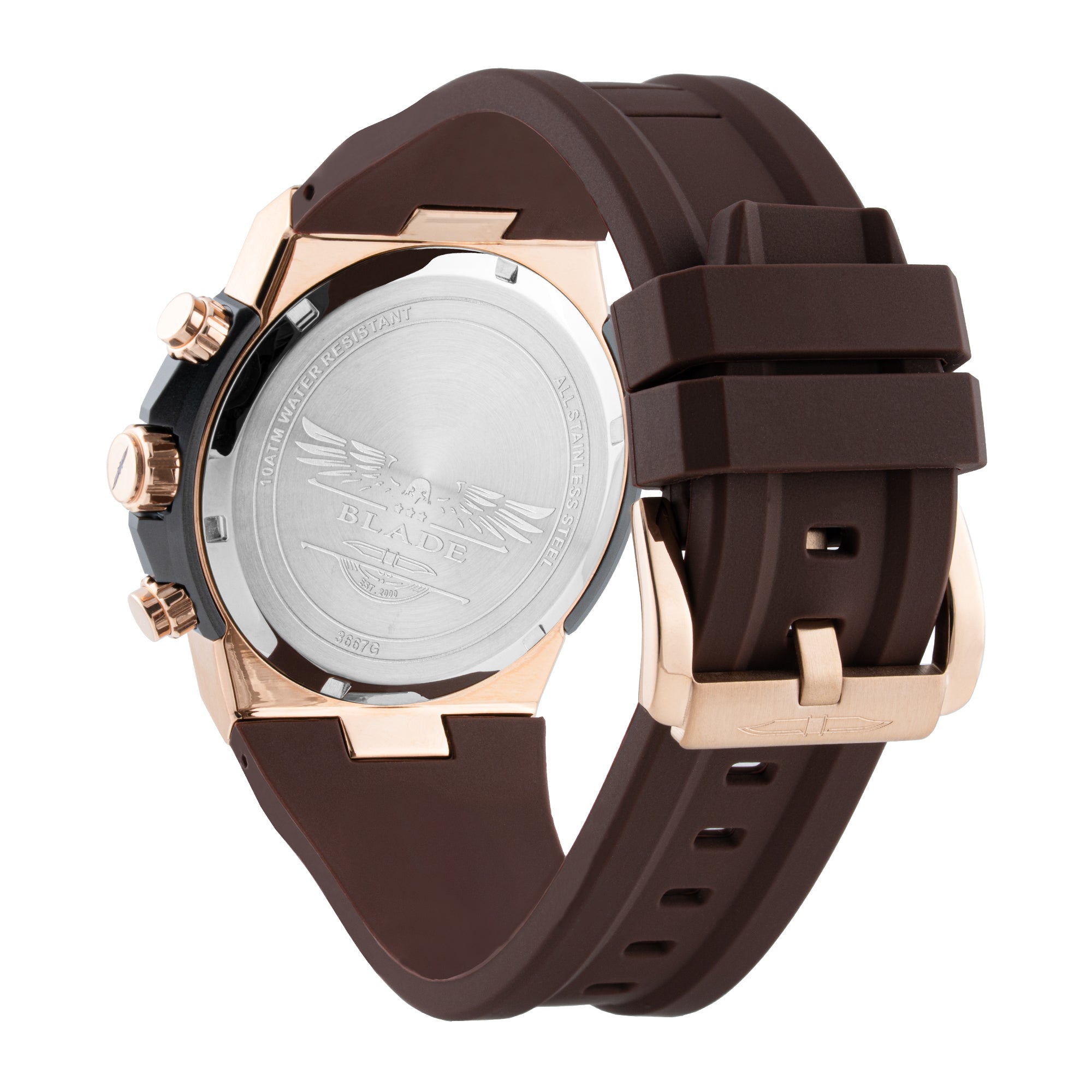 BLADE Swift Sunset 3667G5QGO SS & Silicone Strap Multifunction Men's Watch