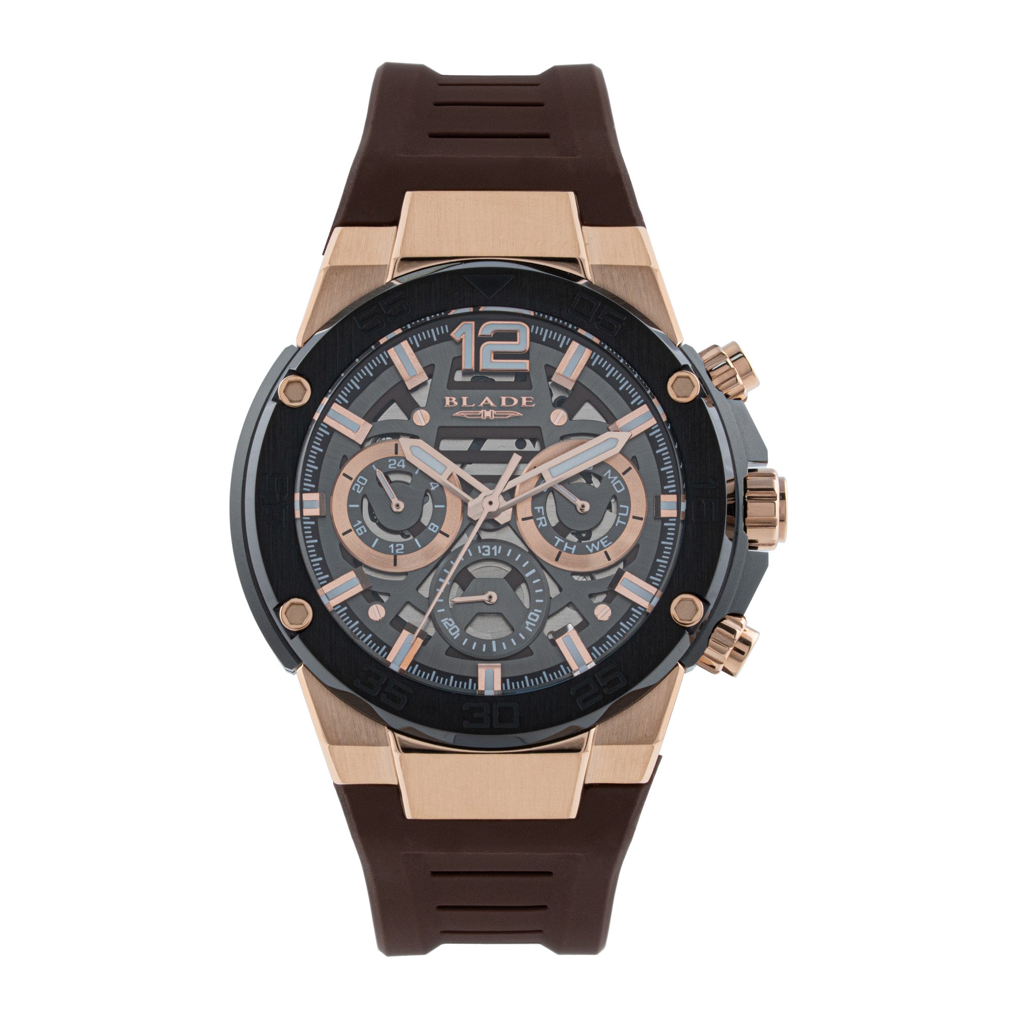 BLADE Swift Sunset 3667G5QGO SS & Silicone Strap Multifunction Men's Watch