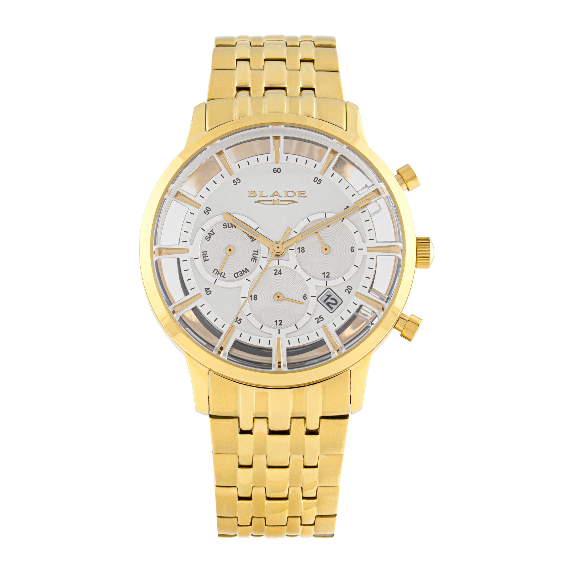 BLADE Distinct Gold 3612G2GWG SS Case & Band Multifunction Men's Watch