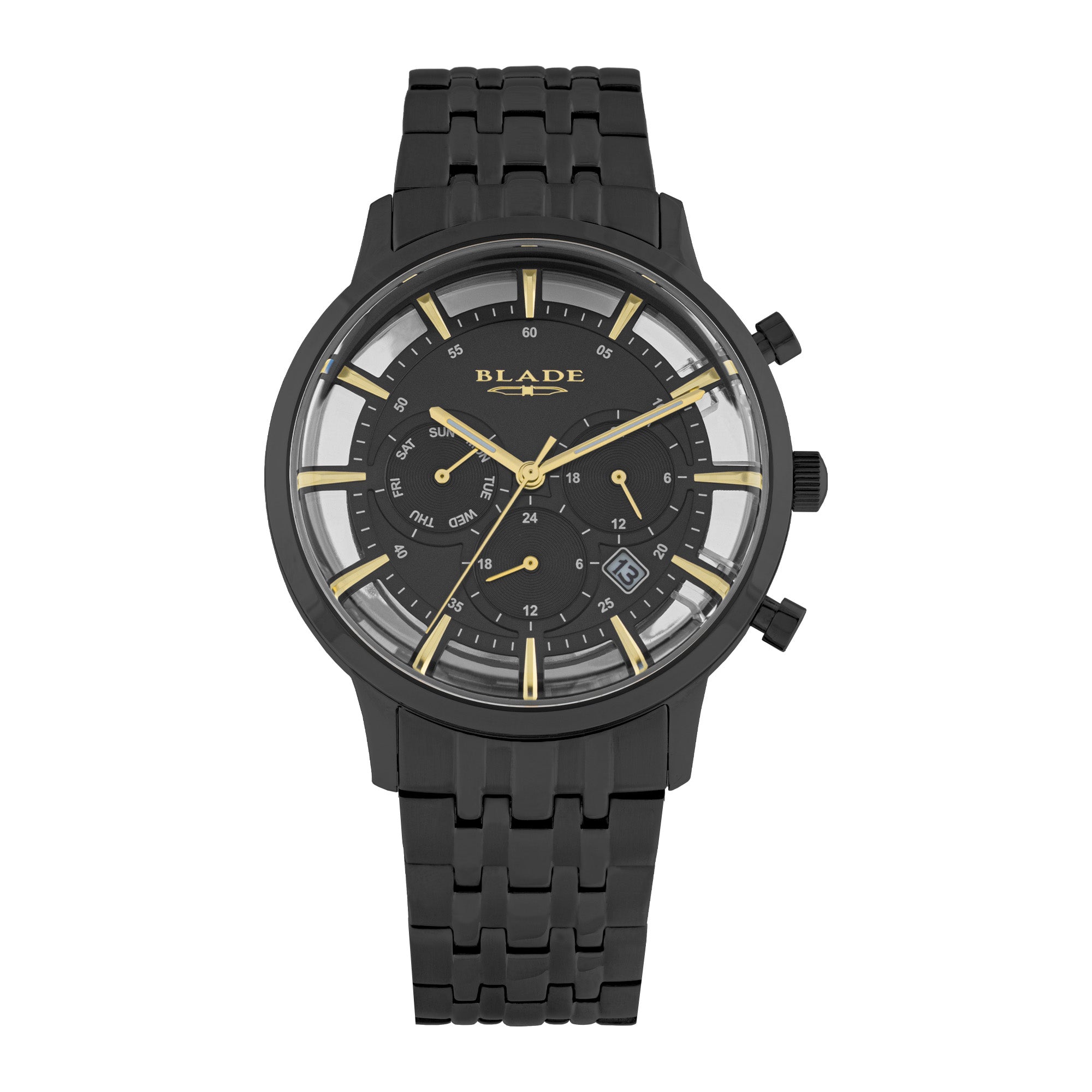 BLADE Distinct Noir 3672G2NNN SS Case & Band Multifunction Men's Watch
