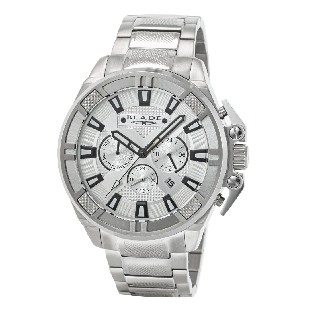 BLADE Crossfire White 3675G2SWS Men's Watch - Front