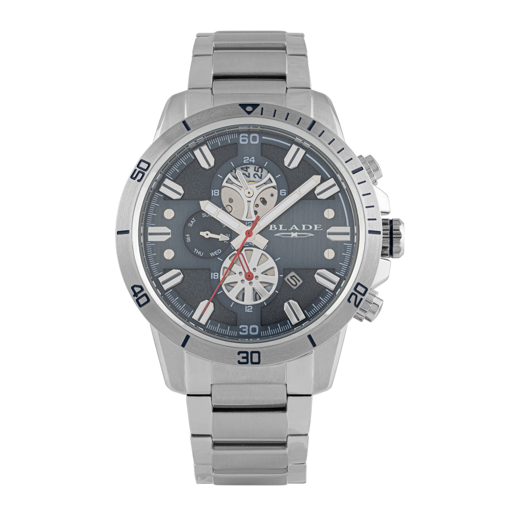 BLADE Virtuoso Blue 3677G2SBS SS Case & Band Multifunction Men's Watch