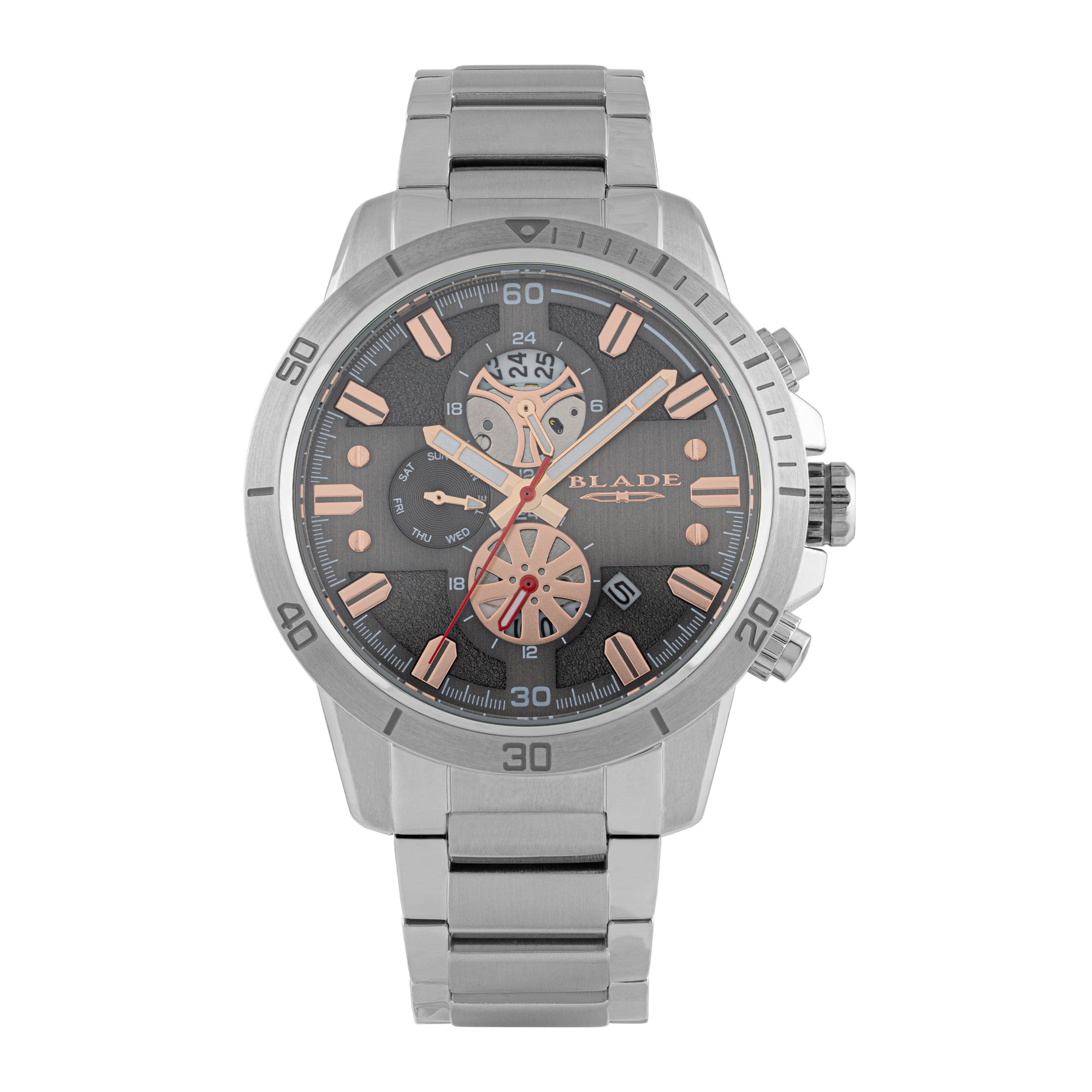 BLADE Virtuoso Grey 3677G2SGS SS Case & Band Multifunction Men's Watch