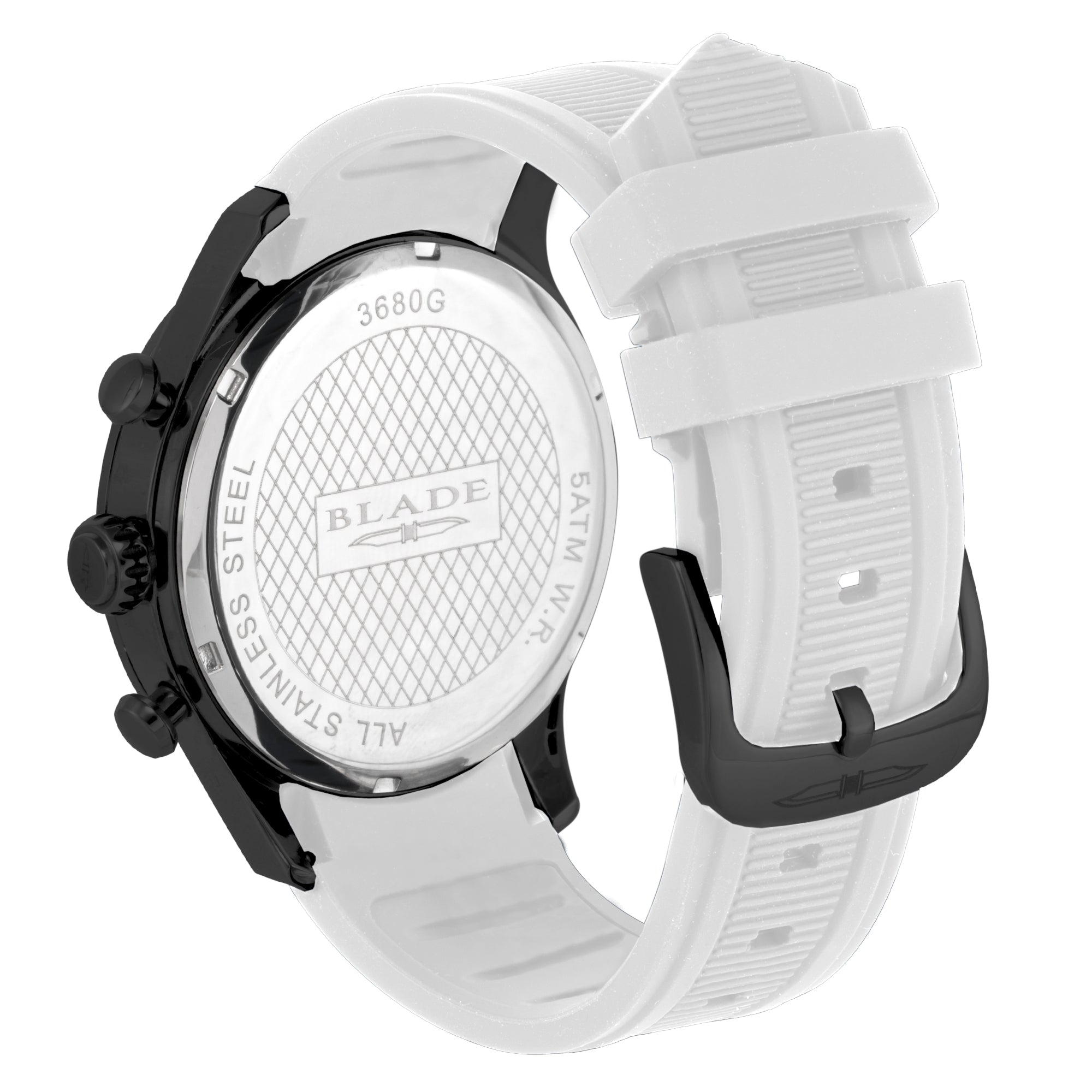 BLADE Gallant Mono 3680G5NNW SS & Silicone Strap Multifunction Men's Watch