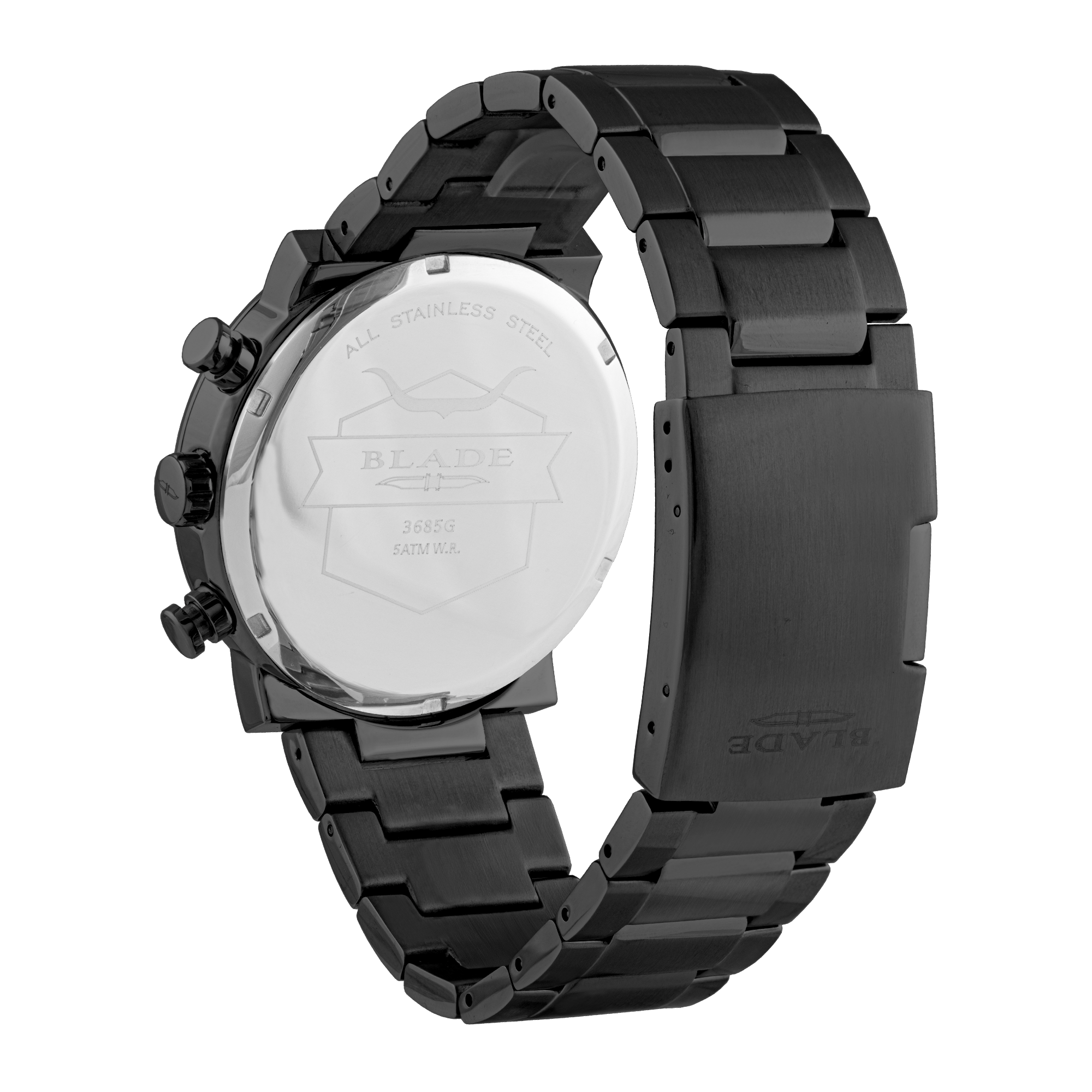 BLADE Aztec Imprint 3685G2NNN SS Case & Band Multifunction Men's Watch