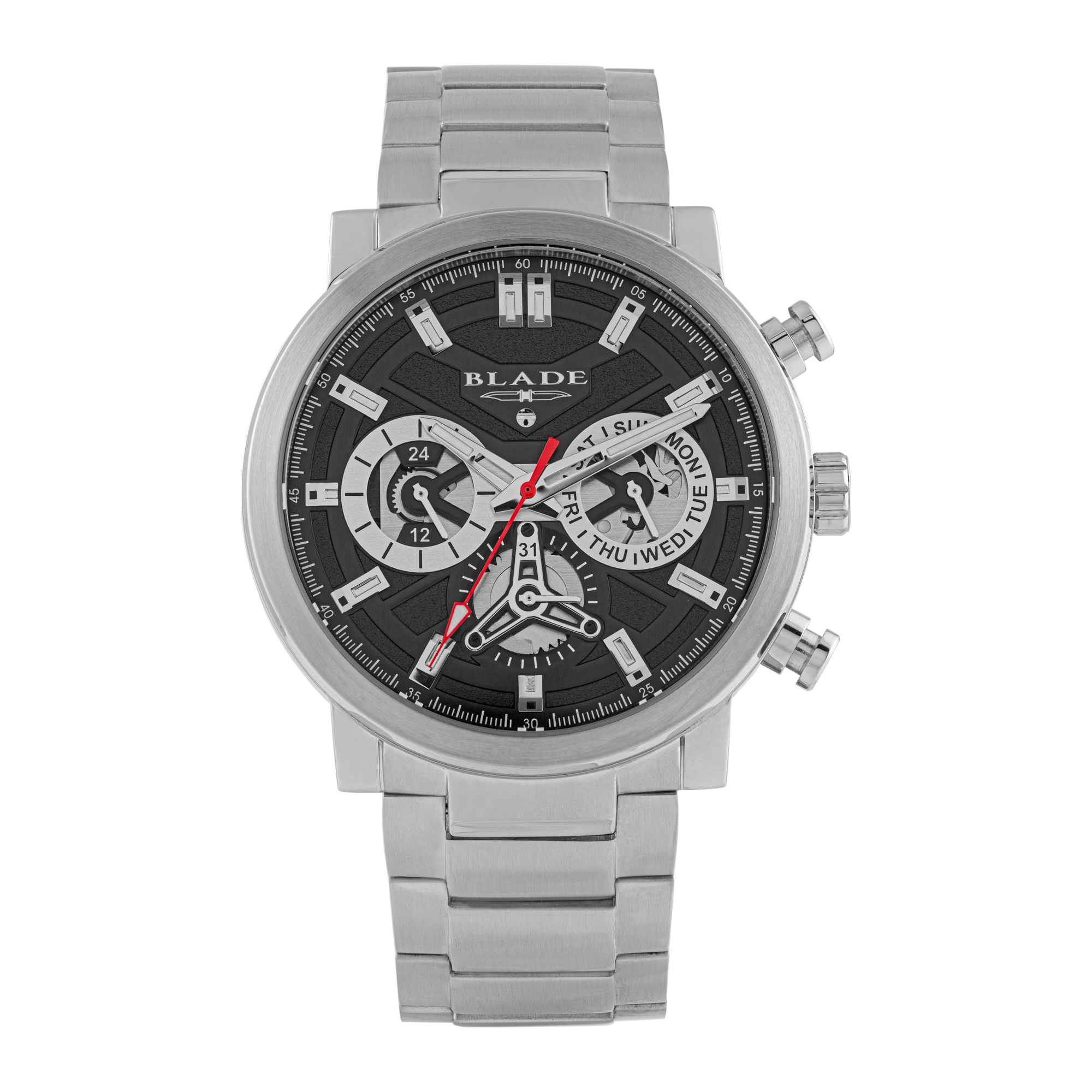 BLADE Aztec Black 3685G2SNS SS Case & Band Multifunction Men's Watch