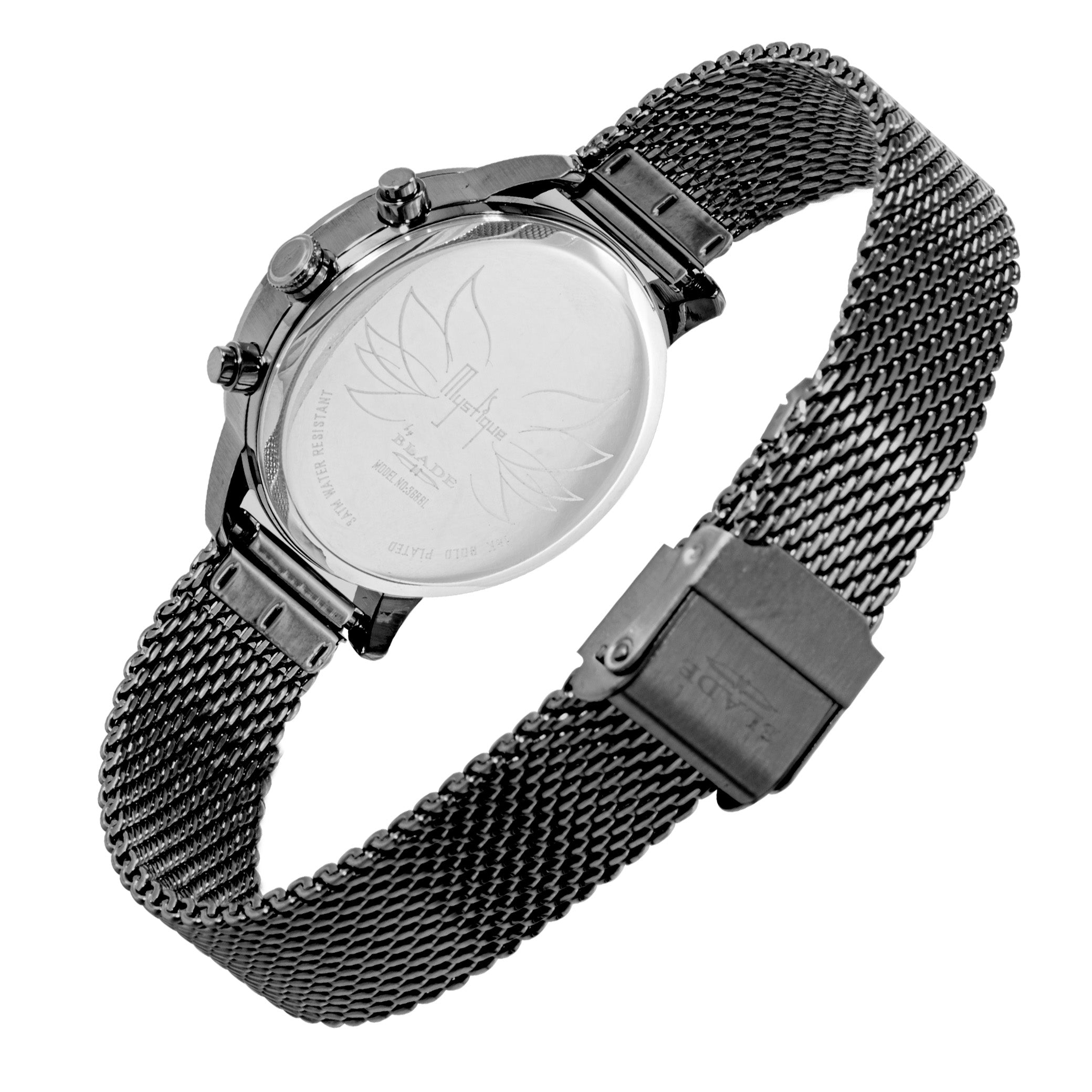 BLADE Venus Forest SS Case & Mesh Strap Multifunction Women's Watch