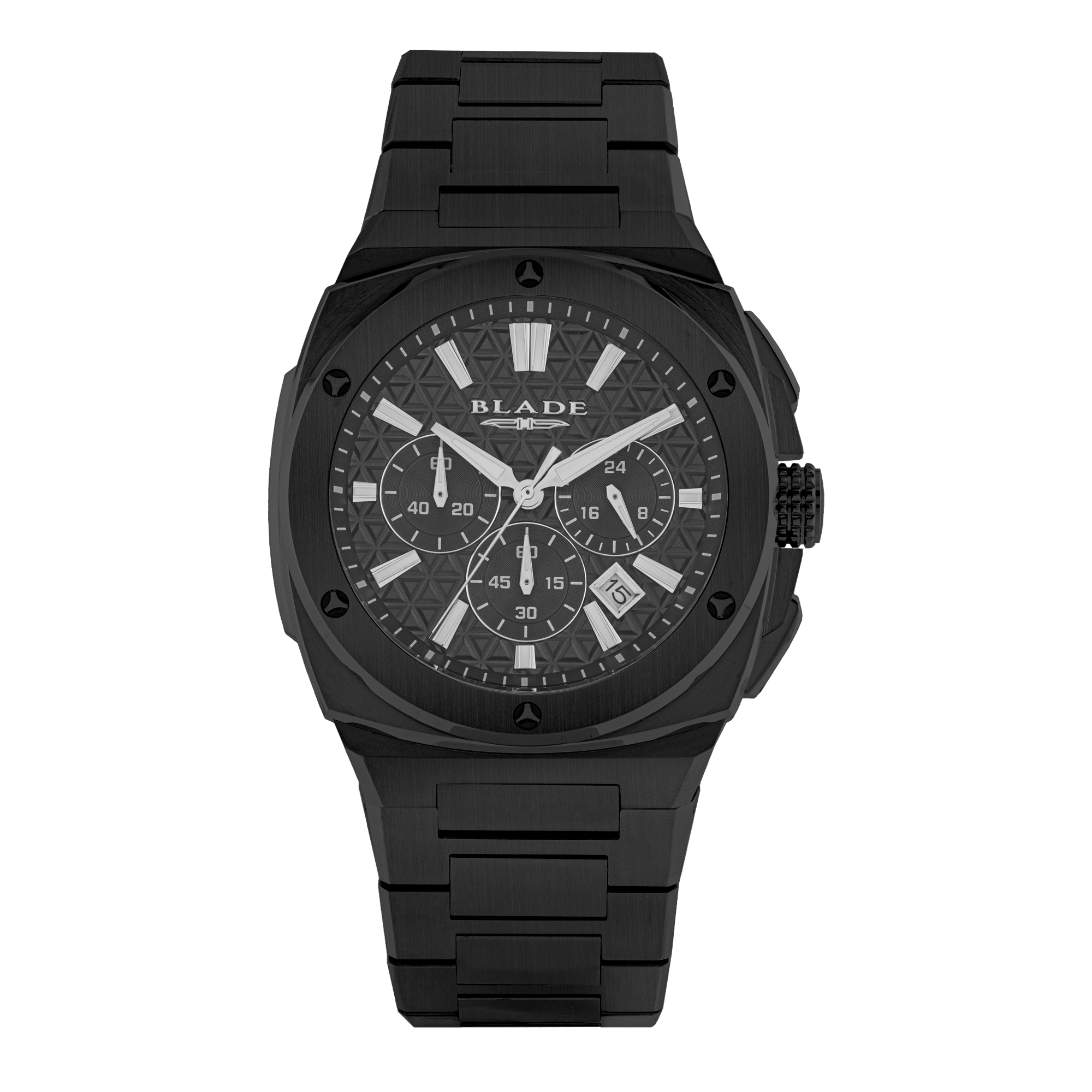 BLADE CRUSADER SS NOIR 3693G2NNN SS Case & Band Chronograph Men's Watch
