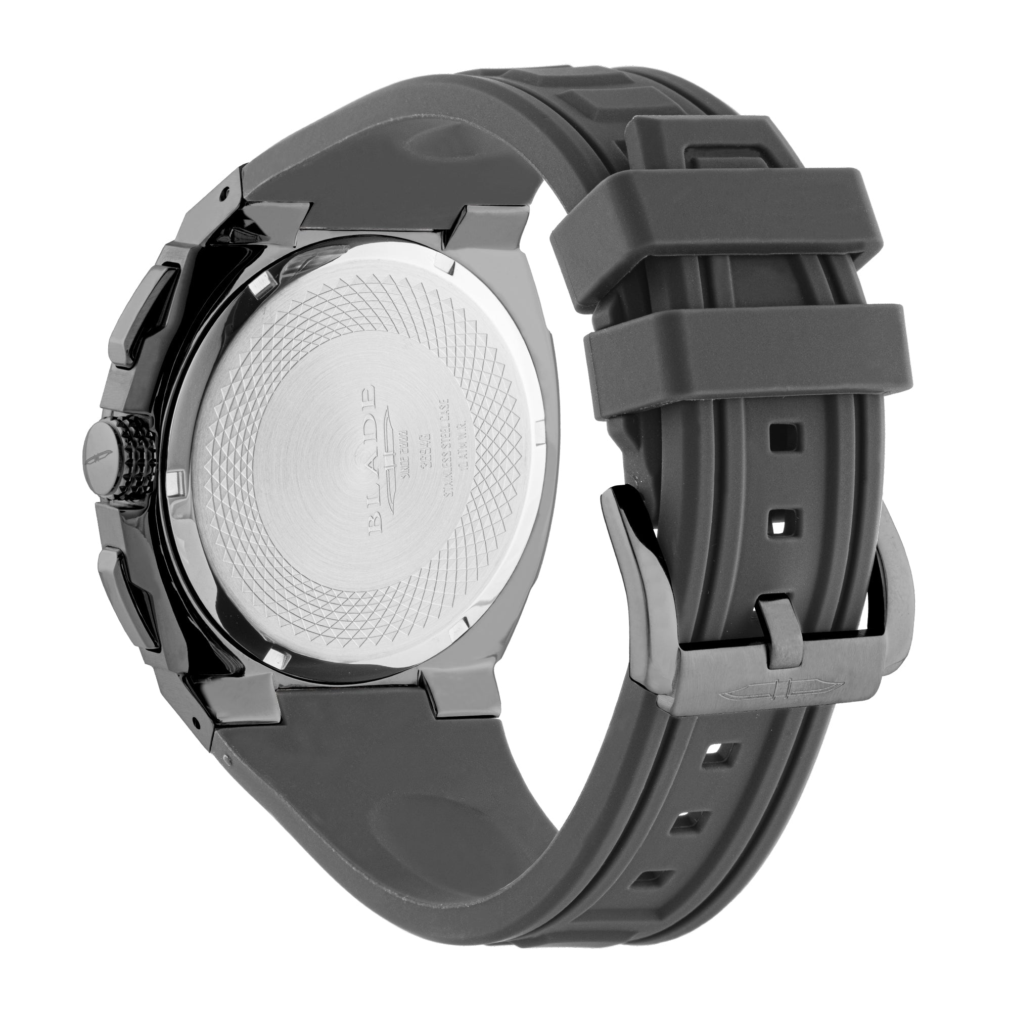 BLADE CRUSADER GUN 3694G5AGG SS Case & Silicone Strap Chronograph Men's Watch