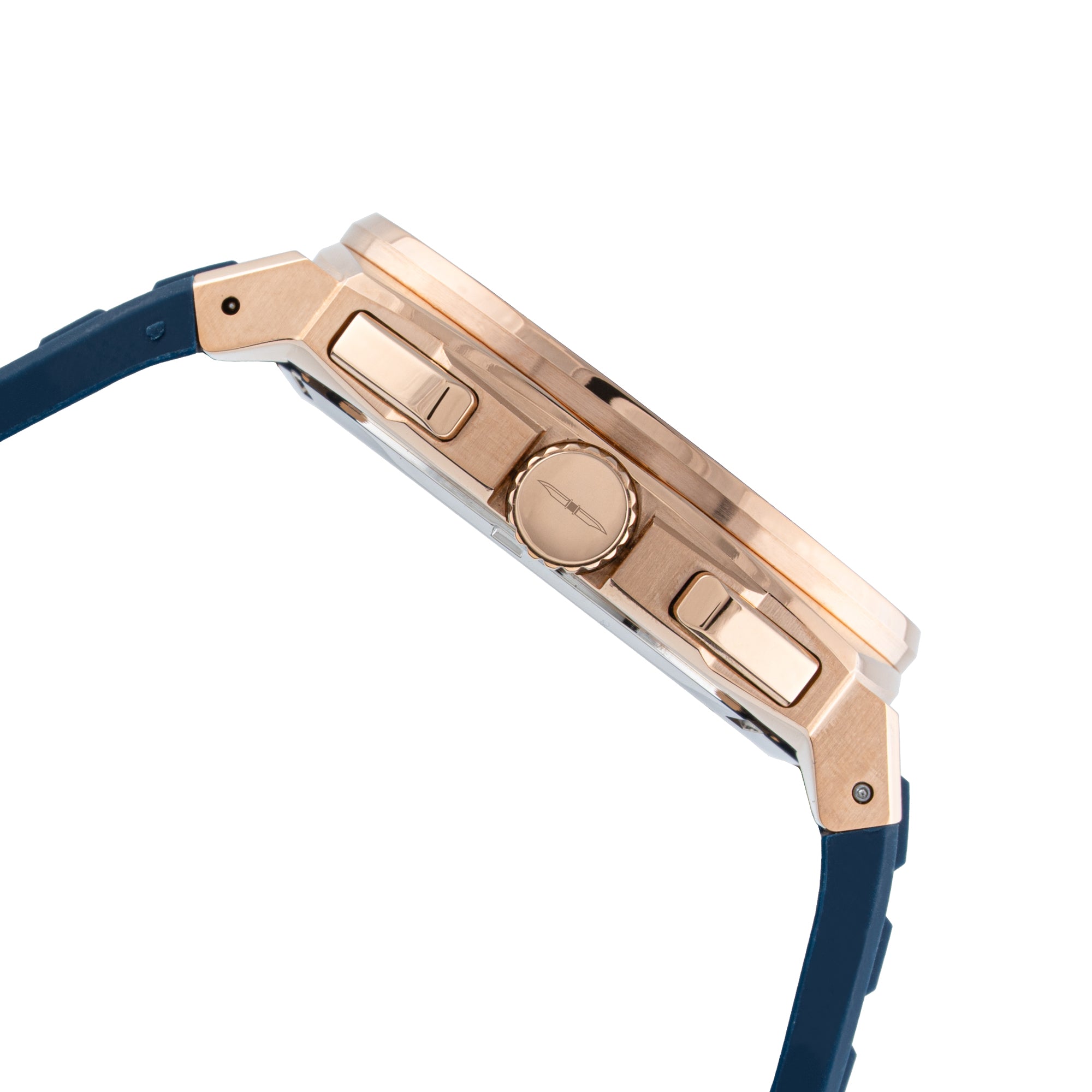 BLADE CRUSADER NIGHT  3694G5RBB SS Case & Silicone Strap Chronograph Men's Watch