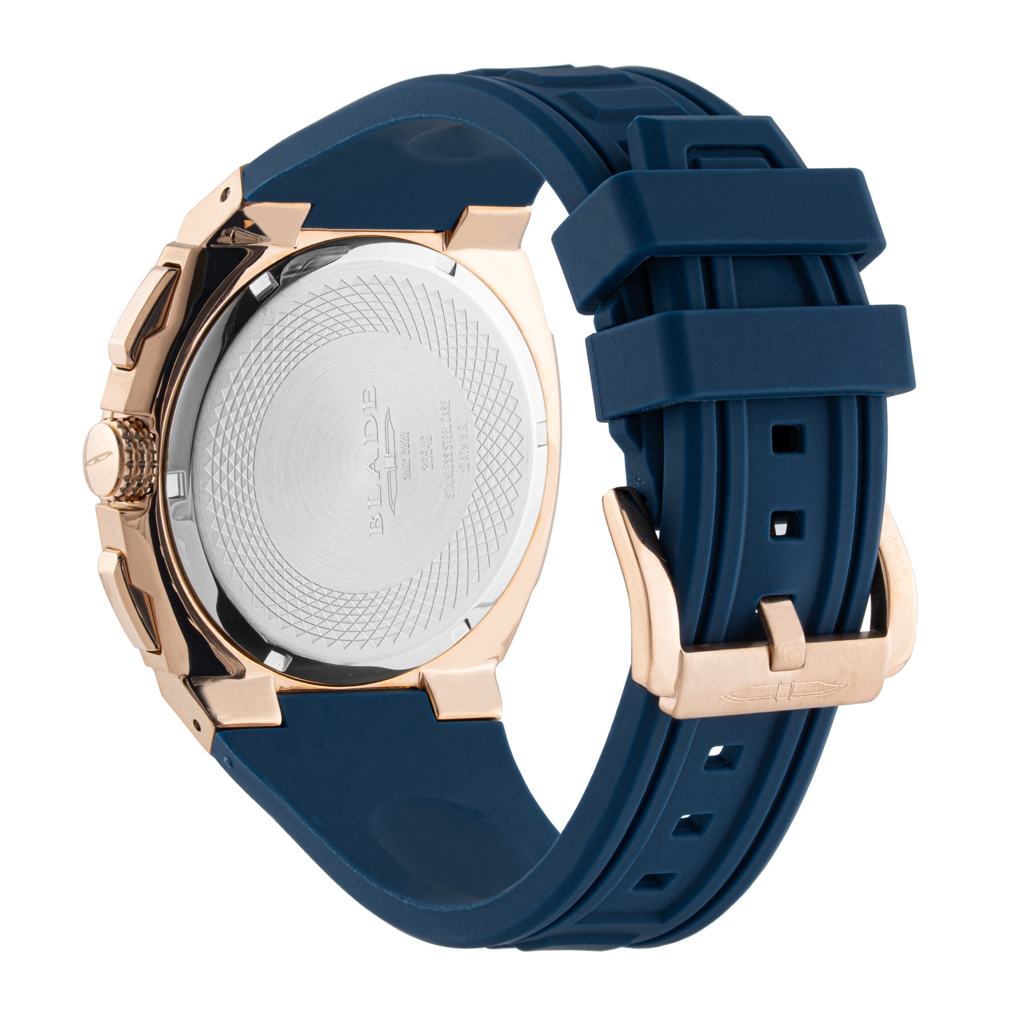 BLADE CRUSADER NIGHT  3694G5RBB SS Case & Silicone Strap Chronograph Men's Watch