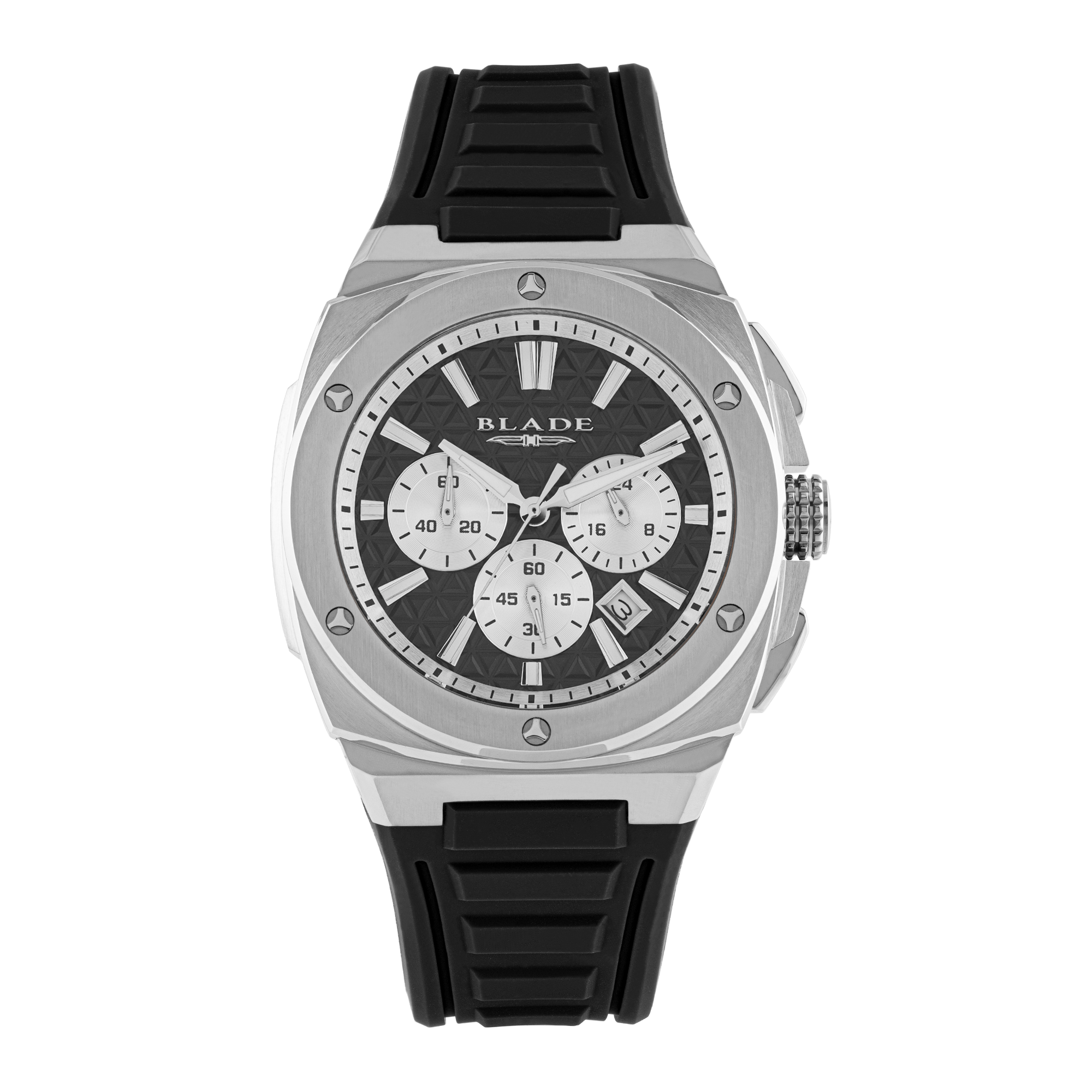 BLADE  CRUSADER MONO 3694G5SUN SS Case & Silicone Strap Chronograph Men's Watch