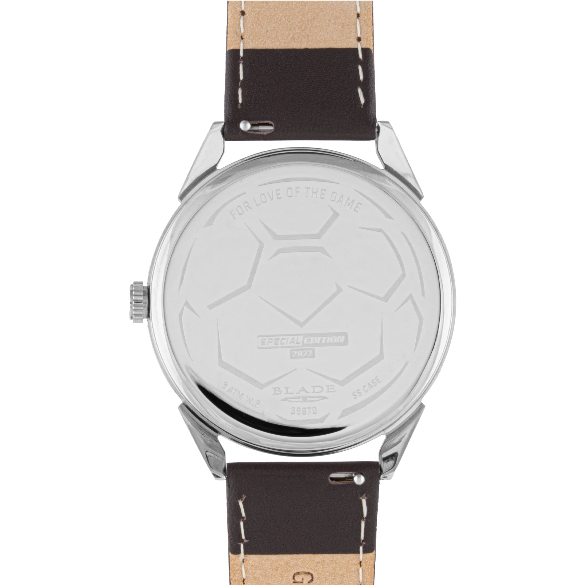 BLADE RETRO-FUTBOL 3697G1SWO SS CASE LEATHER STRAP MEN'S WATCH