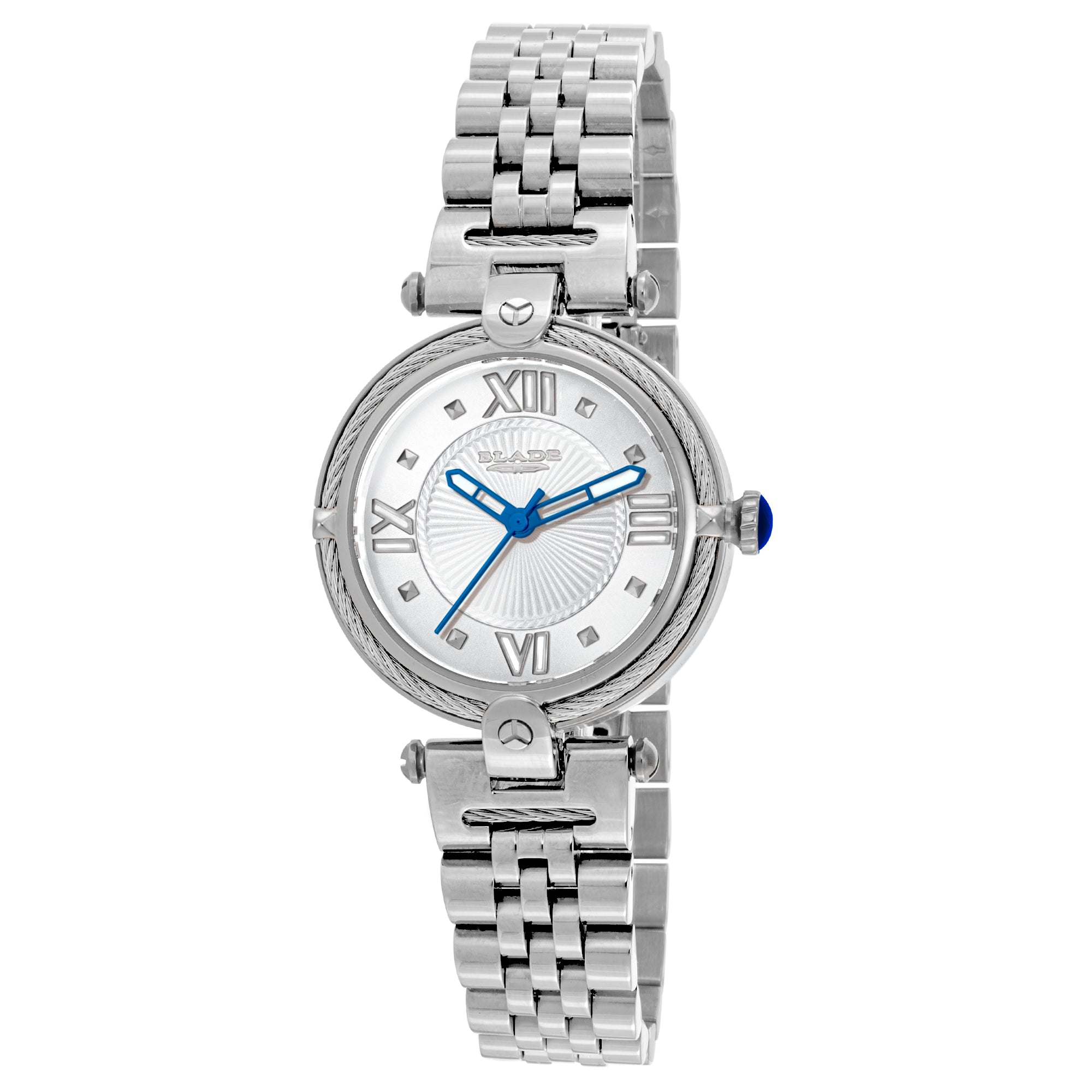 BLADE Paradigm X White 3698L2SSS SS Case & Band 3-Hands Women's Watch