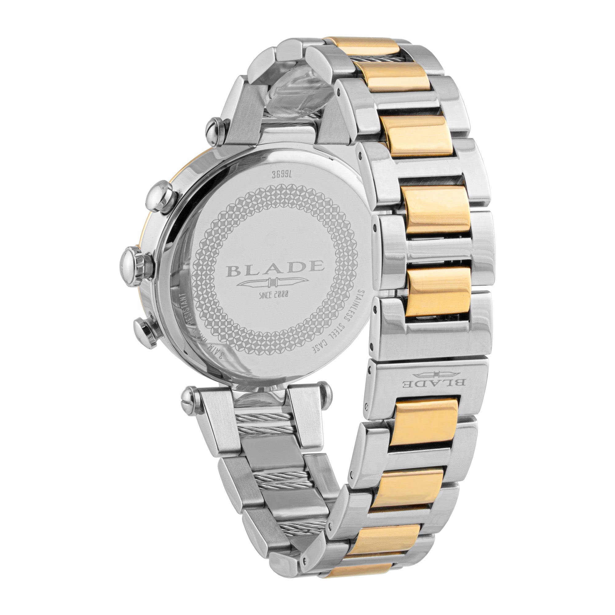 BLADE Paradigm Ivory 3699L2TST SS Case & Band Multifunction Women's Watch