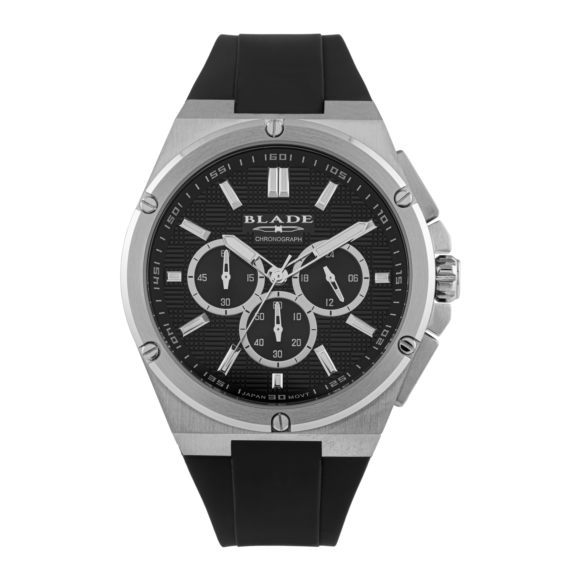 BLADE  3702G5SNN SS Case & Silicone Strap Chronograph Men`s Watch
