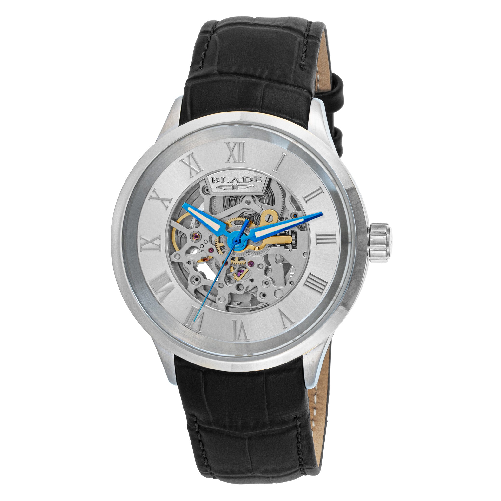BLADE Sempre White 3662G1SSN SS & Leather Strap Automatic Men's Watch