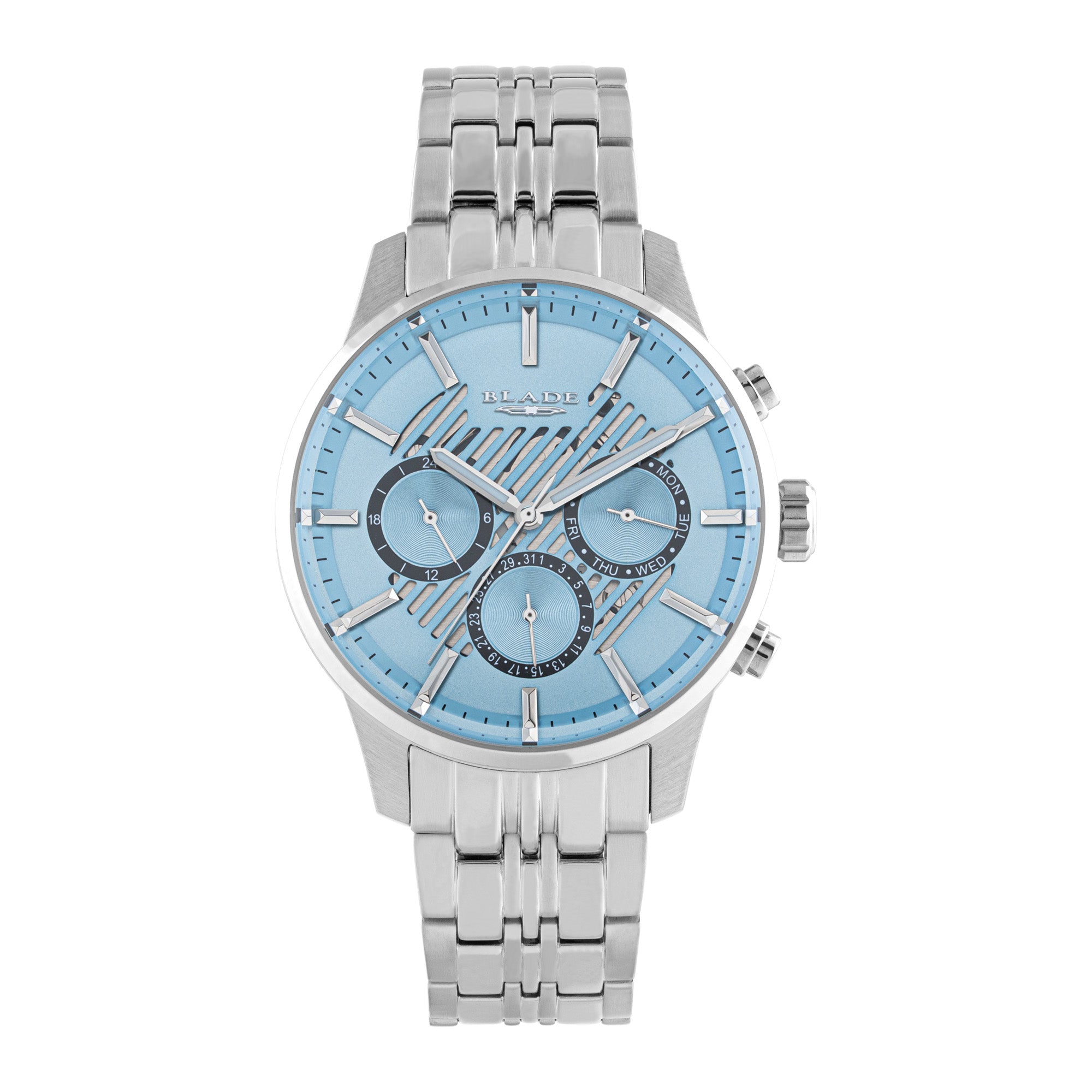 BLADE STREAK AQUA - MULTIFUNCTION 3706G2SIS SS CASE & BAND MEN'S WATCH