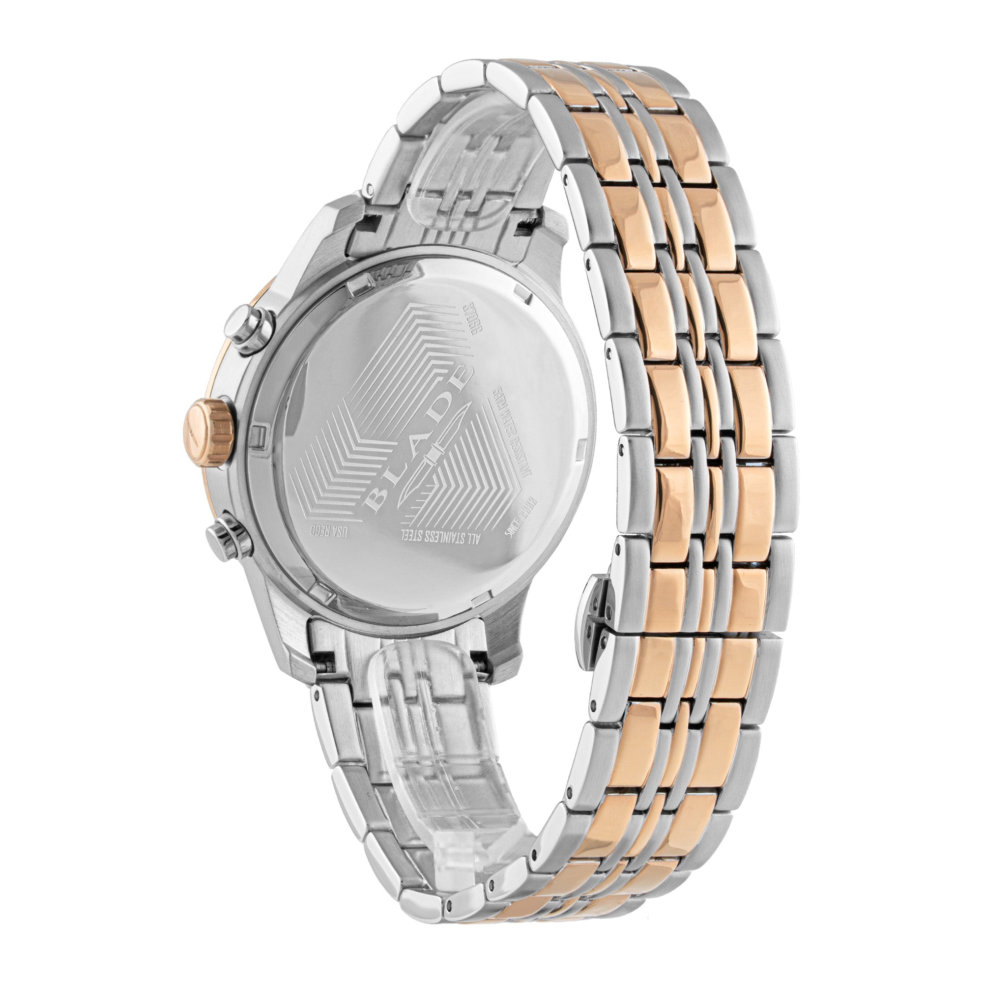 BLADE STREAK SHELL - MULTIFUNCTION SS CASE & BAND MEN'S WATCH